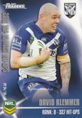 2017 NRL Traders Pieces Of The  Puzzle - PP34 David Klemmer Canterbury Bulldogs