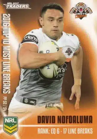 2017 NRL Traders Pieces Of The  Puzzle - PP52 David Nofoaluma West Tigers