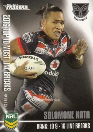 2017 NRL Traders Pieces Of The  Puzzle - PP54 Solomone Kata Warriors
