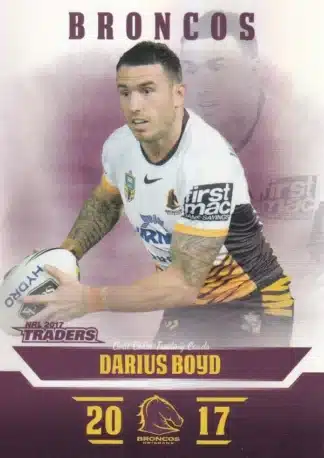 2017 NRL Traders Pearl Specials - PS002 Darius Boyd Brisbane Broncos