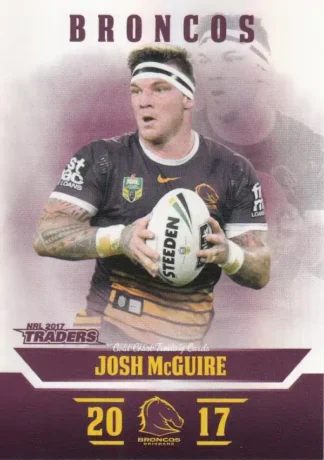2017 NRL Traders Pearl Specials - PS007 Josh Mcguire Brisbane Broncos