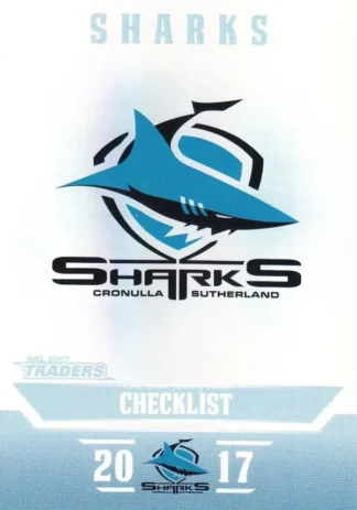 2017 NRL Traders Pearl Specials - PS031 Checklist Cronulla Sharks