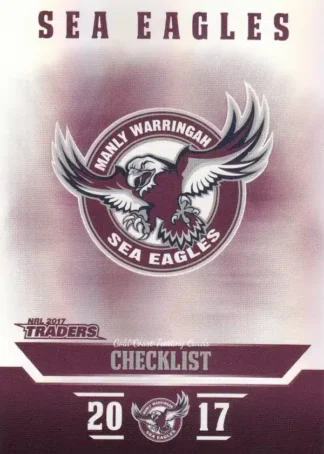2017 NRL Traders Pearl Specials - PS051 Checklist Manly Sea Eagles