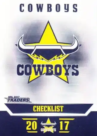 2017 NRL Traders Pearl Specials - PS081 Checklist North QLD Cowboys