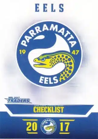 2017 NRL Traders Pearl Specials - PS091 Checklist Parramatta Eels