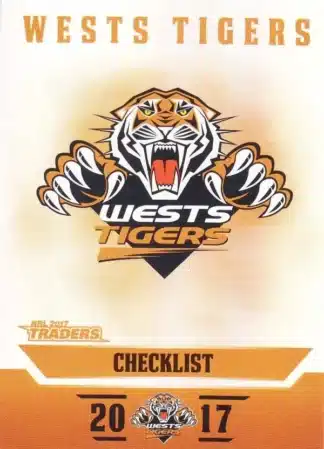 2017 NRL Traders Pearl Specials - PS151 Checklist Wests Tigers