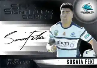 2017 NRL Traders Black SAS Signature - SASB04 Sosaia Feki Cronulla Sharks