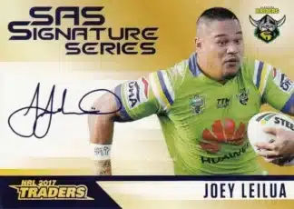 2017 NRL Traders Gold SAS Signature - SASG02 Joey Leilua Canberra Raiders