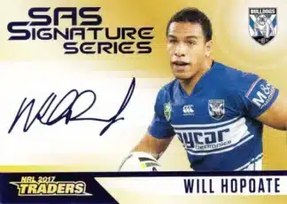 2017 NRL Traders Gold SAS Signature - SASG03 Will Hopoate Canterbury Bulldogs