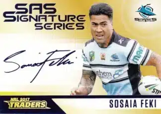 2017 NRL Traders Gold SAS Signature - SASG04 Sosaia Feki Cronulla Sharks