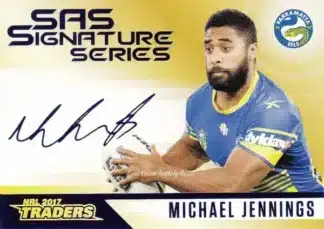 2017 NRL Traders Gold SAS Signature - SASG10 Michael Jennings Parramatta Eels