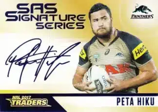 2017 NRL Traders Gold SAS Signature - SASG11 Peta Hiku Penrith Panthers