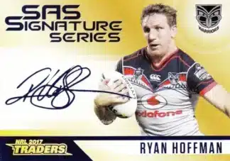 2017 NRL Traders Gold SAS Signature - SASG15 Ryan Hoffman Warriors