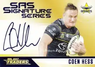 2017 NRL Traders Gold SAS Signature - SASG17 Coen Hess North QLD Cowboys