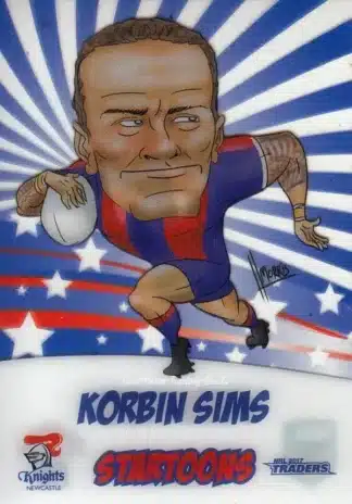 2017 NRL Traders Startoons - ST09 Korbin Sims Newcastle Knights