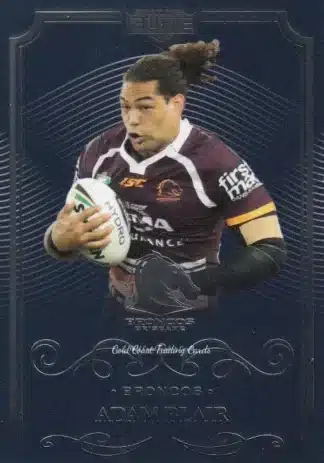 2017 NRL Elite Common Card - Base 002 Adam Blair Brisbane Broncos