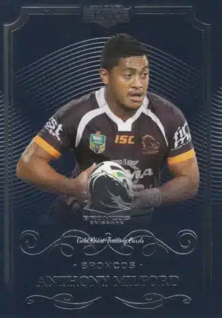 2017 NRL Elite Common Card - Base 009 Anthony Milford Brisbane Broncos