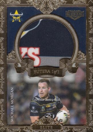 2018 NRL Elite Futera 1 Of 1 Game Worn Jersey Card - Michael Morgan North QLD Cowboys