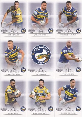 2018 NRL Elite Base Team Set - Parramatta Eels