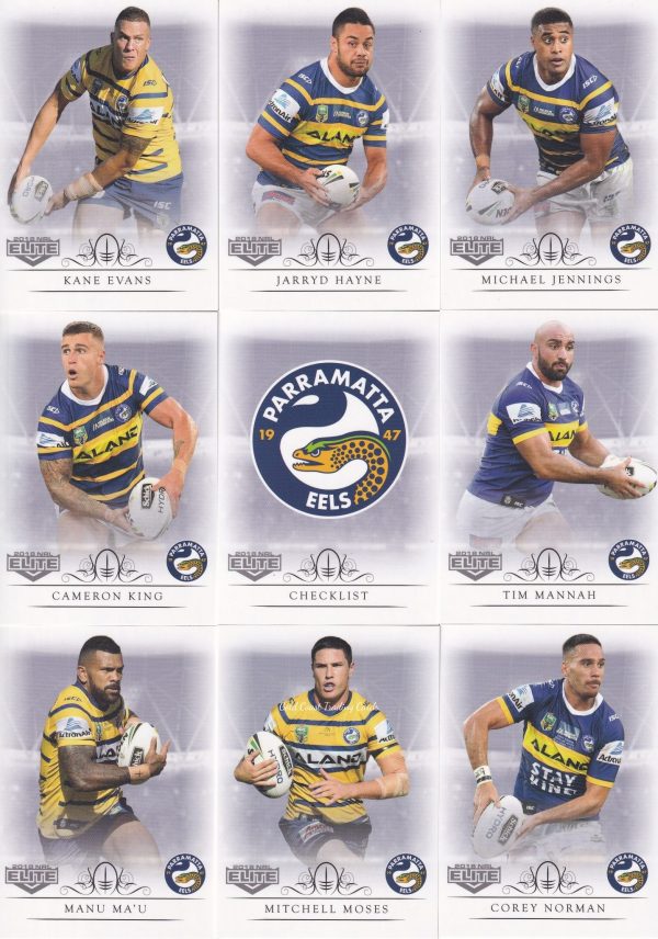 2018 NRL Elite Base Team Set - Parramatta Eels