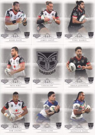 2018 NRL Elite Base Team Set - Warriors