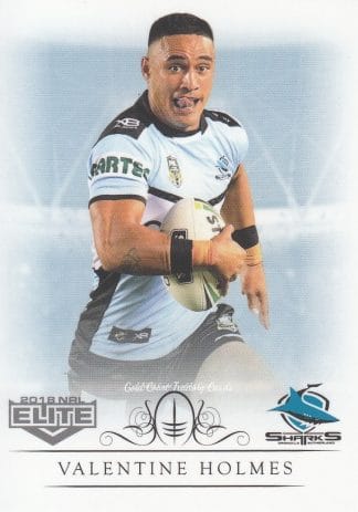 2018 NRL Elite Common Card - Base 037 Valentine Holmes Cronulla Sharks