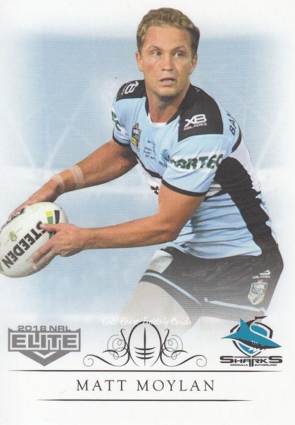 2018 NRL Elite Common Card - Base 039 Matt Moylan Cronulla Sharks