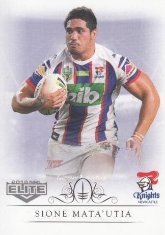 2018 NRL Elite Common Card - Base 076 Sione Mata'utia Newcastle Knights