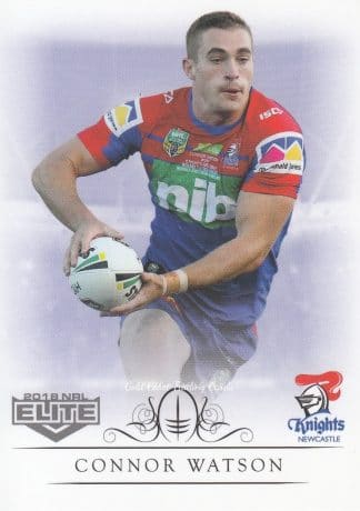 2018 NRL Elite Common Card - Base 080 Connor Watson Newcastle Knights Box Card