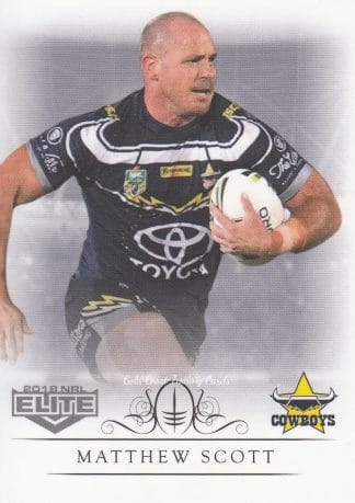 2018 NRL Elite Common Card - Base 088 Matthew Scott North Qld Cowboys