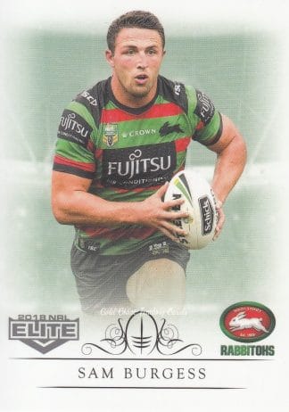 2018 NRL Elite Common Card - Base 112 Sam Burgess South Sydney Rabbitohs