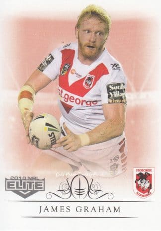 2018 NRL Elite Common Card - Base 125 James Graham St George Dragons