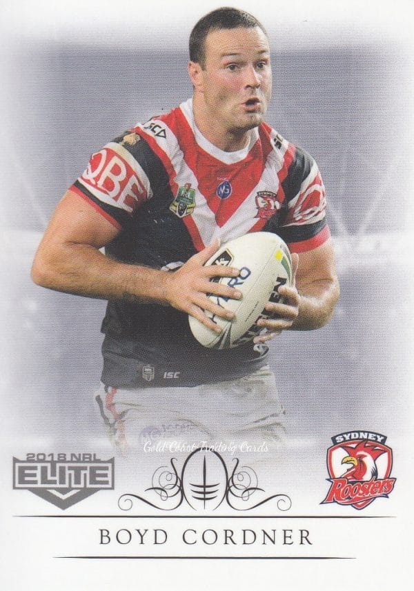 2018 NRL Elite Common Card - Base 132 Boyd Cordner Sydney Roosters