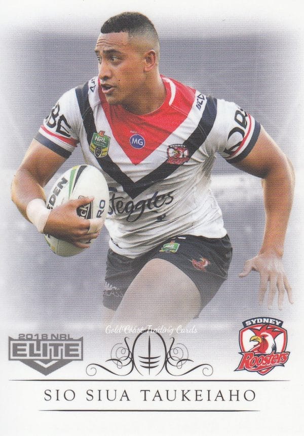 2018 NRL Elite Common Card - Base 139 Sio Siua Taukeiaho Sydney Roosters