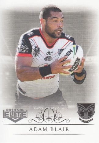 2018 NRL Elite Common Card - Base 142 Adam Blair Warriors
