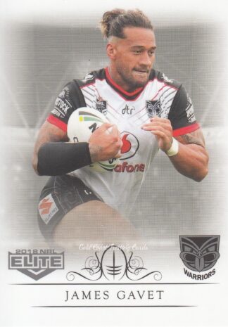 2018 NRL Elite Common Card - Base 143 James Gavet Warriors