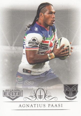2018 NRL Elite Common Card - Base 149 Agnatius Paasi Warriors