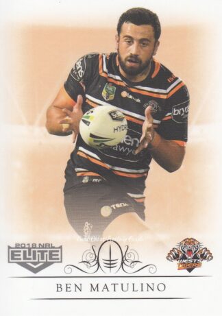 2018 NRL Elite Common Card - Base 155 Ben Matulino Wests Tigers