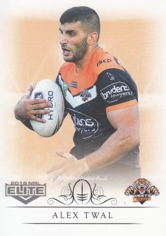 2018 NRL Elite Common Card - Base 160 Alex Twal Wests Tigers Box Card