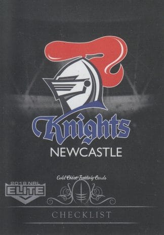 2018 NRL Elite Silver Specials - SS071 Checklist Logo Newcastle Knights