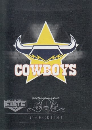 2018 NRL Elite Silver Specials - SS081 Checklist Logo North Qld Cowboys