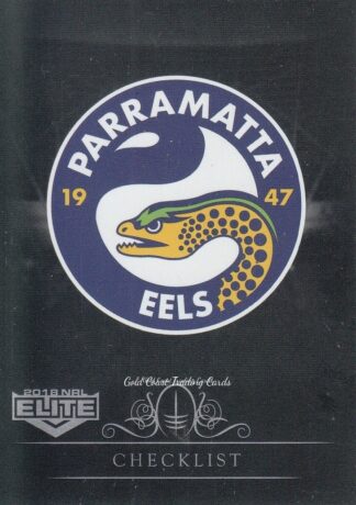 2018 NRL Elite Silver Specials - SS091 Checklist Logo Parramatta Eels