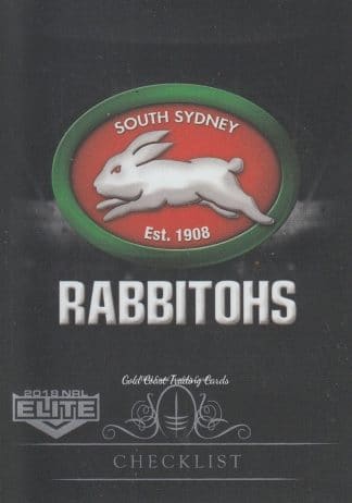 2018 NRL Elite Silver Specials - SS111 Checklist Logo South Sydney Rabbitohs