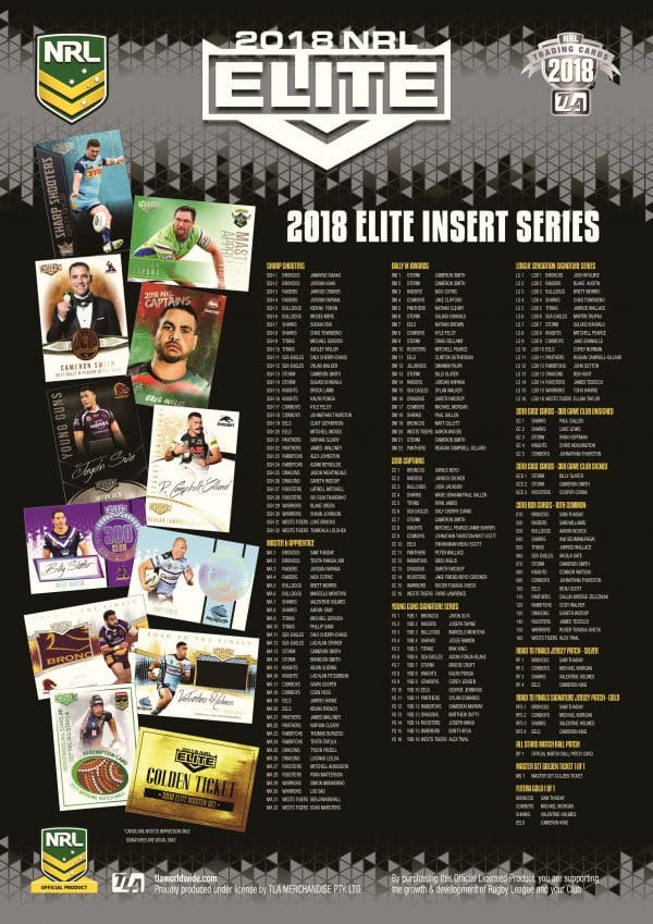 2018 NRL Elite Album With Full Base Set - 160 Cards - Image 3