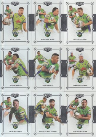 2018 NRL Elite Black Diamond Mojo Set - Canberra Raiders Team Set