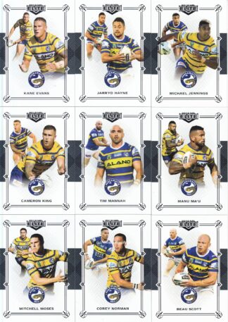 2018 NRL Elite Black Diamond Mojo Set - Parramatta Eels Team Set