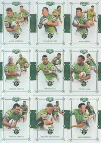 2018 NRL Elite Emerald Mojo Set - Canberra Raiders Team Set