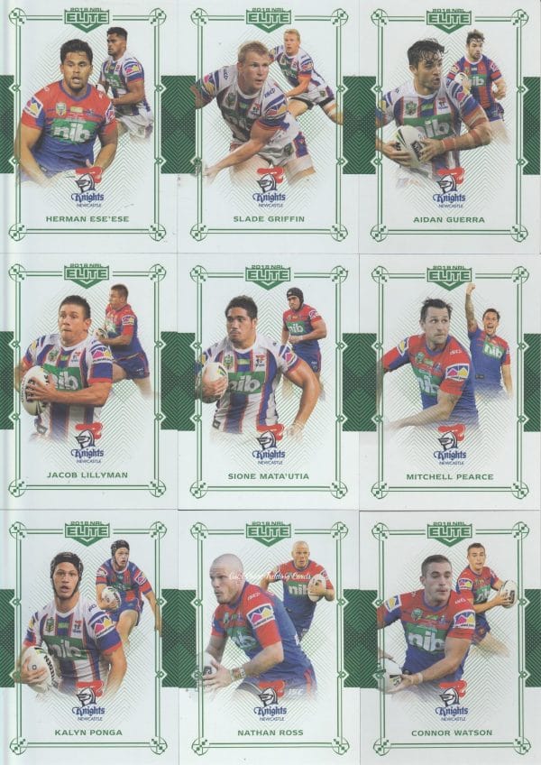 2018 NRL Elite Emerald Mojo Set - Newcastle Knights Team Set