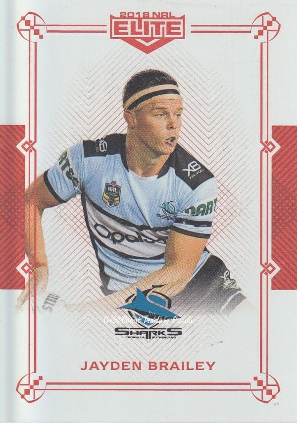 2018 NRL Elite Ruby Mojo - MR028 Jayden Brailey Cronulla Sharks