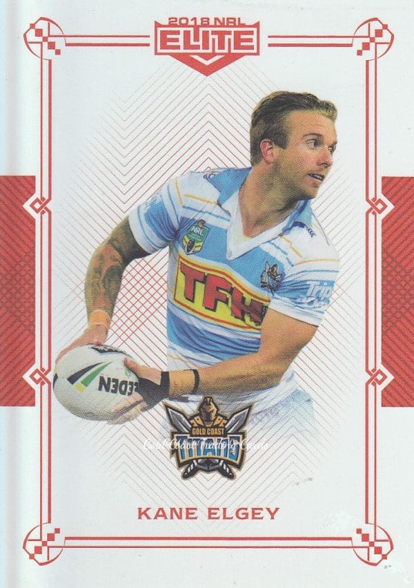 2018 NRL Elite Ruby Mojo - MR039 Kane Elgey Gold Coast Titans